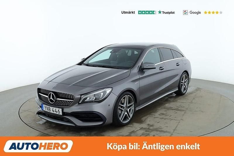 Mörkgrå Begagnad 2017 Mercedes CLA45 AMG Shooting Brake AMG Kombi | 319 000 kr (Marknadspris) - Bild 1/4