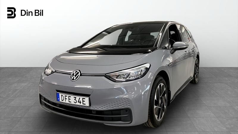 Begagnad VW ID.3 Pro 150 kW (204 HK) 2022 Grå Halvkombi