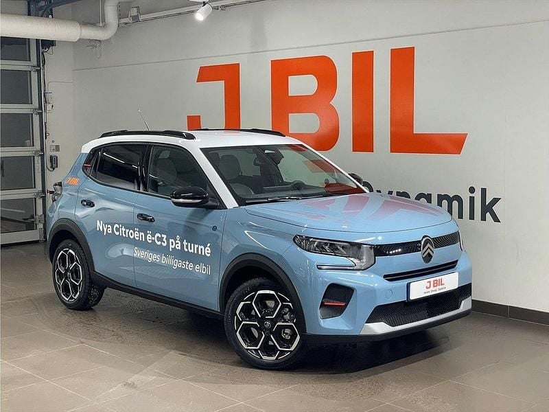 Blå monte carlo Begagnad 2024 Citroën e-C3 Halvkombi | 294 900 kr (Marknadspris) - Bild 1/4