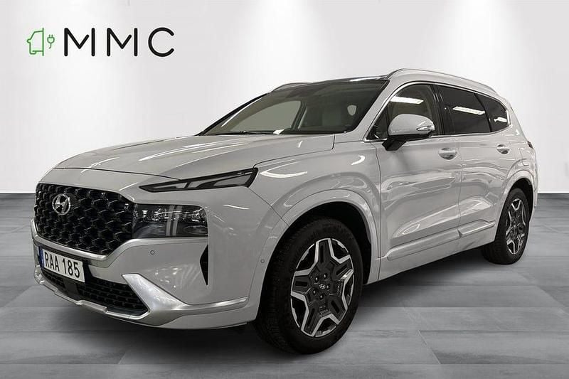 Vit (ggacier white pearl) Begagnad 2022 Hyundai Santa Fe Advanced SUV | 419 000 kr (Bra pris) - Bild 1/4
