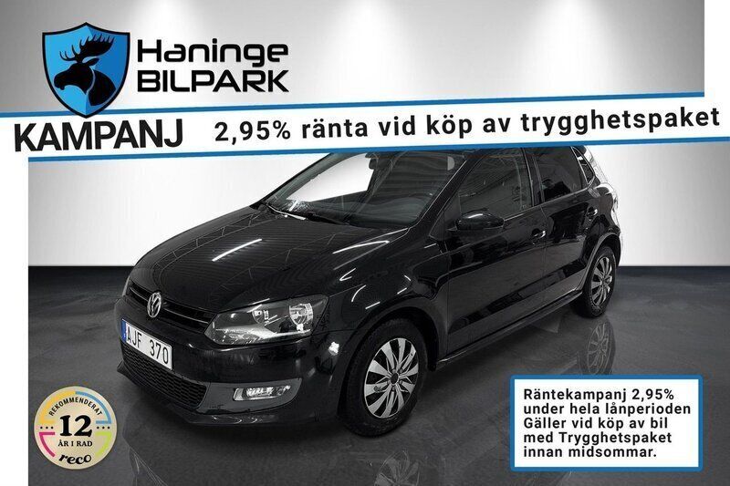 Svart Begagnad 2010 VW Polo Halvkombi | 54 900 kr (Marknadspris) - Bild 1/4