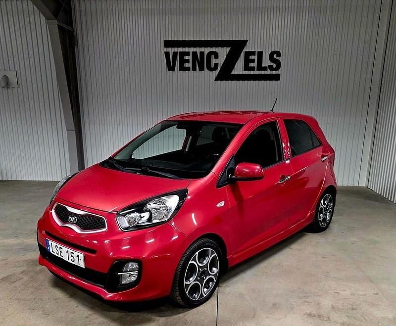 Begagnad Kia Picanto 69 HK (50 kW) 2014 Röd Halvkombi