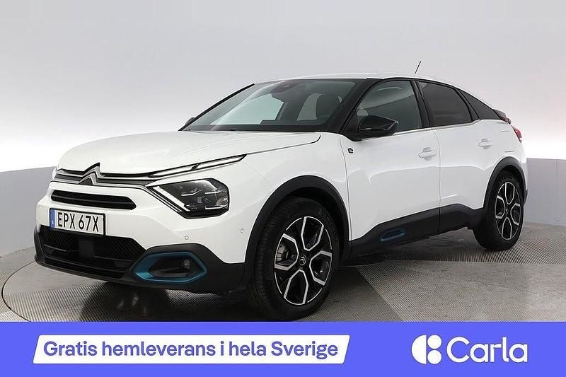 Vit Begagnad 2022 Citroën e-C4 Shine Halvkombi | 192 990 kr (Marknadspris) - Bild 1/4