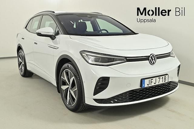 Vit (glacier white metallic bl) Begagnad 2022 VW ID.4 GTX SUV | 359 900 kr (Superpris) - Bild 1/3