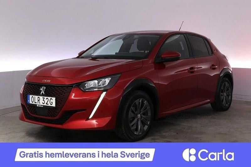 Röd Begagnad 2021 Peugeot e-208 Allure Halvkombi | 178 900 kr (Marknadspris) - Bild 1/3