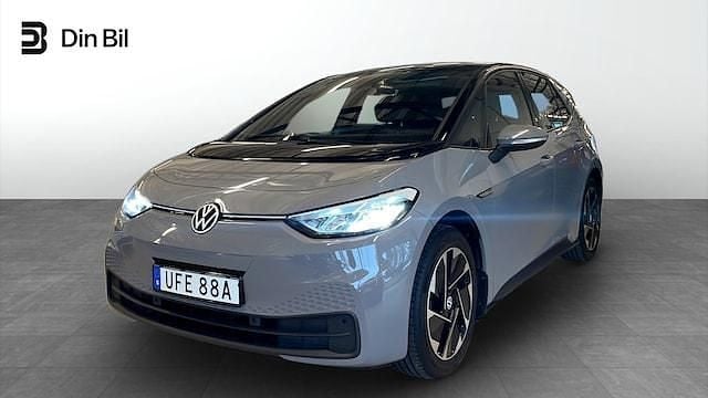 Grå (moonstone grey black) Begagnad 2022 VW ID.3 Pro Performance Halvkombi | 249 900 kr (Superpris) - Bild 1/4