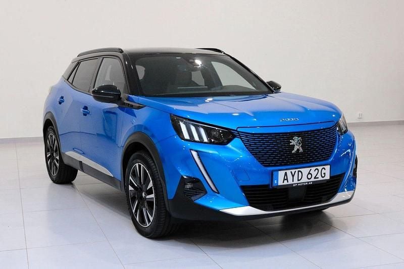 Blå Begagnad 2020 Peugeot e-2008 GTi SUV | 189 900 kr (Marknadspris) - Bild 1/4