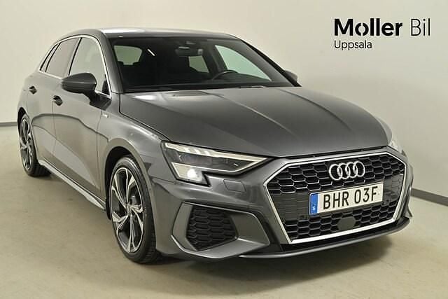 Daytonagrå pärleffekt Begagnad 2020 Audi A3 S-Line | 259 900 kr - Bild 1/4
