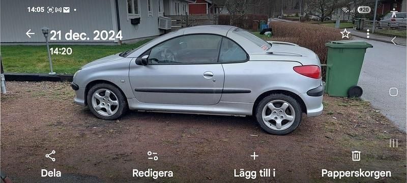 Begagnad Peugeot 206 CC 136 HK (100 kW) 2003 Silvermetallic Cab