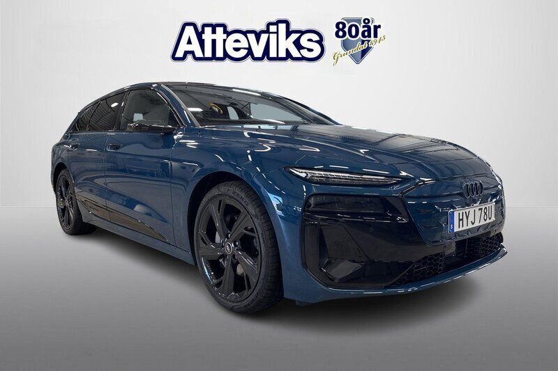 Mörkblå Begagnad 2024 Audi A6 e-tron S-Line Kombi | 799 900 kr - Bild 1/4