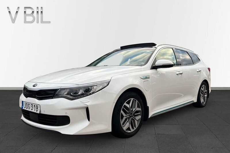 Vit Begagnad 2018 Kia Optima Hybrid 2 Sedan | 195 000 kr (Marknadspris) - Bild 1/4