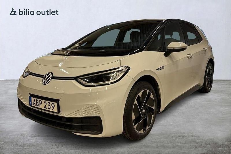 Vit Begagnad 2020 VW ID.3 Pro Performance Halvkombi | 209 900 kr (Marknadspris) - Bild 1/3