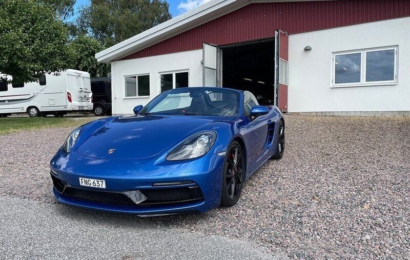 Blå Begagnad 2018 Porsche 718 Boxster GTS Cab | 799 000 kr - Bild 1/4