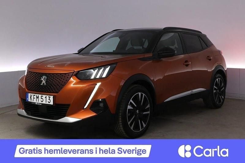 Begagnad Peugeot e-2008 GT 100 kW (136 HK) 2021 Orange SUV