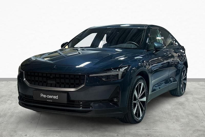 Begagnad Polestar 2 Standard Range Single Motor 200 kW (272 HK) 2021 Blå Halvkombi