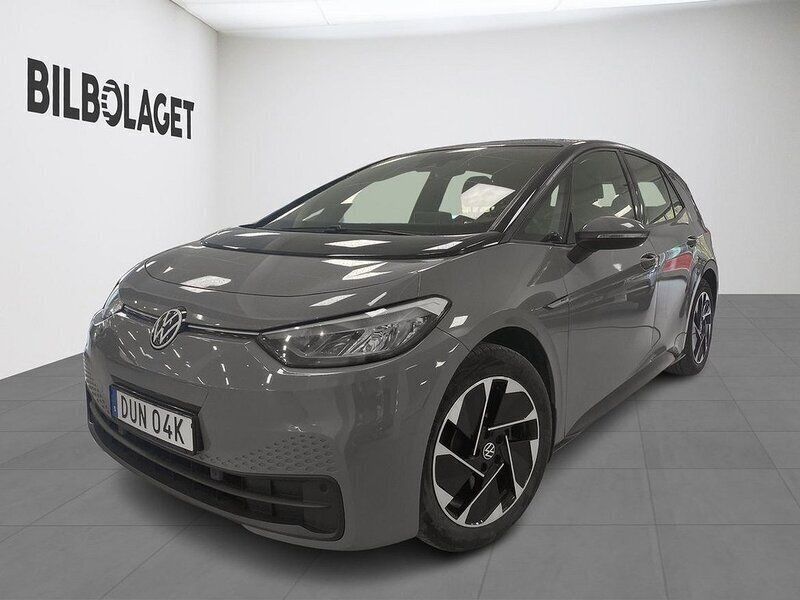 Grå Begagnad 2021 VW ID.3 Pro Performance Halvkombi | 209 900 kr (Bra pris) - Bild 1/4