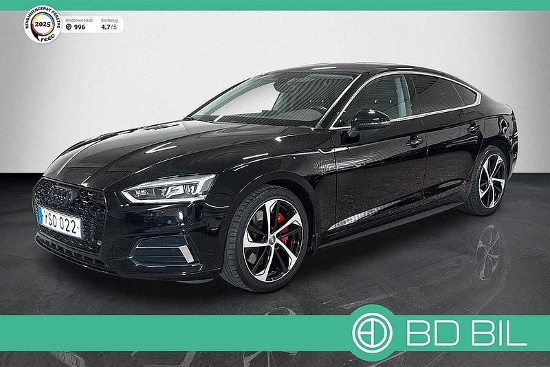 Svart (svart ) Begagnad 2018 Audi A5 Sportback Proline Halvkombi | 239 900 kr (Bra pris) - Bild 1/3