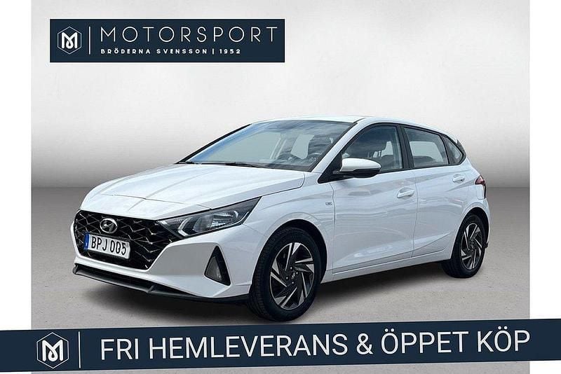 Vit Begagnad 2022 Hyundai i20 Halvkombi | 174 900 kr (Marknadspris) - Bild 1/4