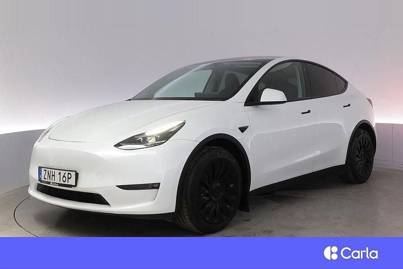 Vit Begagnad 2024 Tesla Model Y Long Range AWD SUV | 473 900 kr (Bra pris) - Bild 1/4