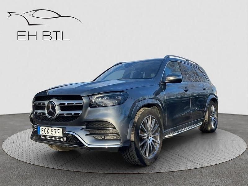 Grå Begagnad 2020 Mercedes GLS400 AMG line SUV | 699 900 kr (Marknadspris) - Bild 1/4