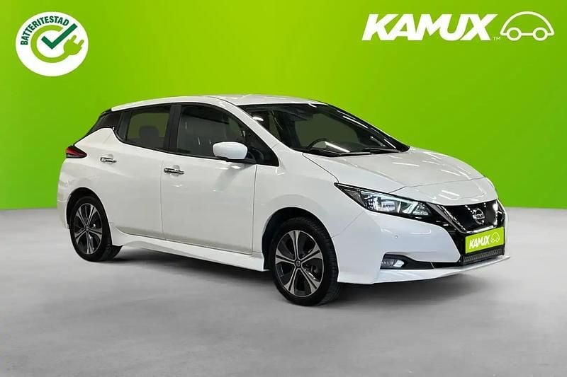 Vit Begagnad 2021 Nissan Leaf 360º Halvkombi | 179 900 kr (Bra pris) - Bild 1/4
