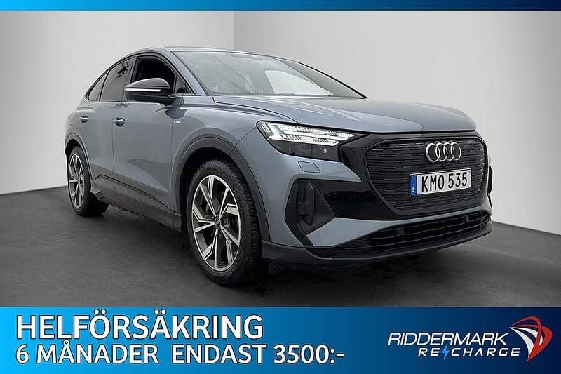 Blå Begagnad 2022 Audi Q4 e-tron S-Line SUV | 399 800 kr (Marknadspris) - Bild 1/3