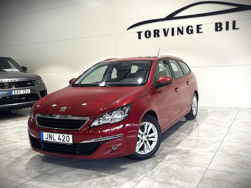 Mörkröd (röd) Begagnad 2015 Peugeot 308 Active Kombi | 79 000 kr (Marknadspris) - Bild 1/4