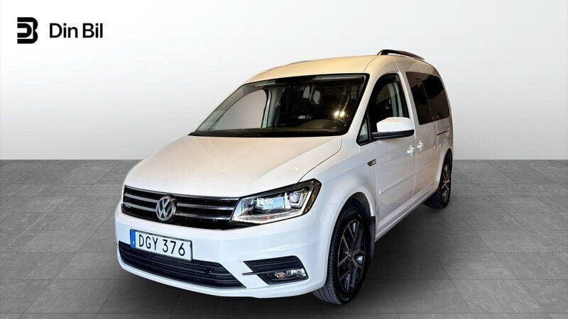 Vit Begagnad 2018 VW Caddy Maxi Comfortline Minibuss | 229 900 kr - Bild 1/4