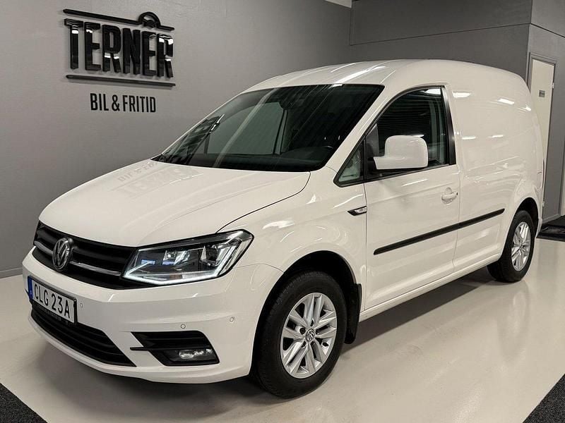 Vit Begagnad 2020 VW Caddy Minibuss | 189 000 kr (Bra pris) - Bild 1/4