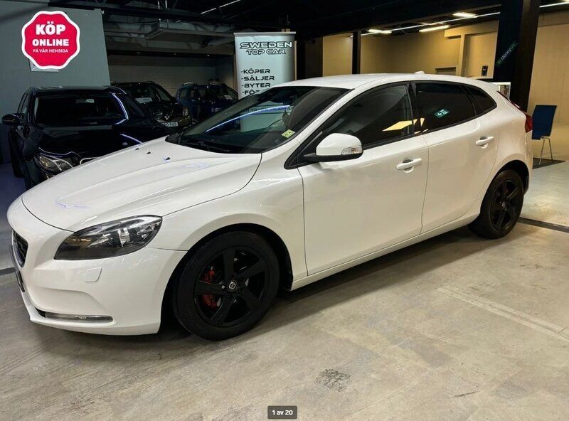Vit Begagnad 2013 Volvo V40 Kinetic Kombi | 99 900 kr (Dyr) - Bild 1/4