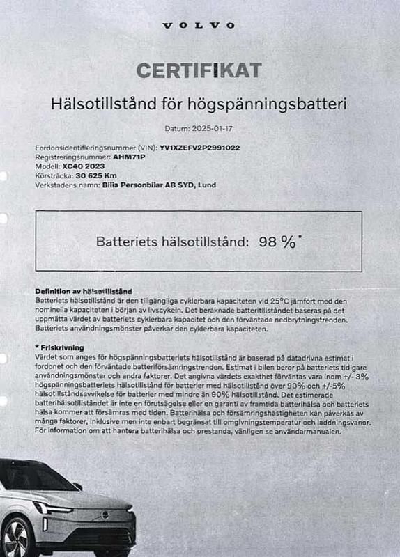 Begagnad Volvo XC40 Core 185 kW (252 HK) 2022 Svart SUV