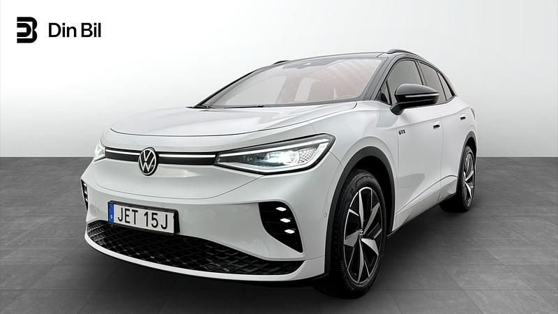 Glacier white metallic bl Begagnad 2023 VW ID.4 GTX SUV | 484 900 kr - Bild 1/4
