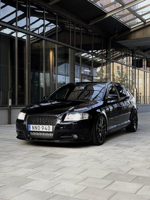 Svart Begagnad 2008 Audi A3 S-Line Halvkombi | 69 900 kr (Marknadspris) - Bild 1/4