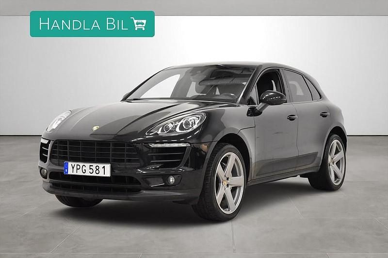 Svart Begagnad 2017 Porsche Macan S Sport SUV | 429 900 kr (Marknadspris) - Bild 1/4