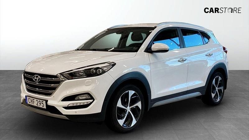 Vit Begagnad 2018 Hyundai Tucson SUV | 199 900 kr (Marknadspris) - Bild 1/4