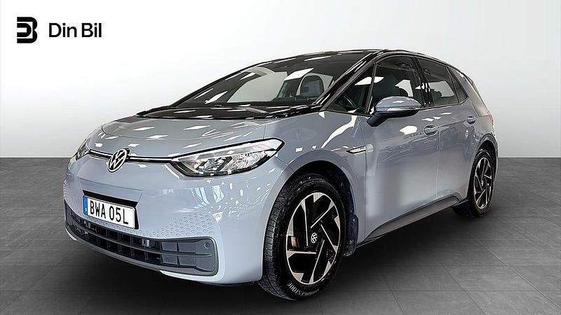 Grå Begagnad 2022 VW ID.3 Pro Halvkombi | 249 800 kr (Bra pris) - Bild 1/4