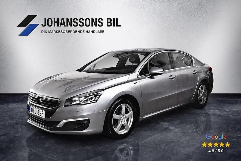 Grå Begagnad 2015 Peugeot 508 GT-line Sedan | 139 900 kr (Bra pris) - Bild 1/4