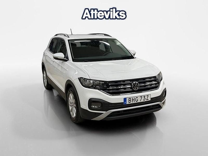 Vit Begagnad 2021 VW T-Cross SUV | 174 900 kr (Marknadspris) - Bild 1/4