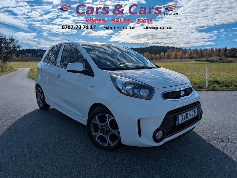 Vit Begagnad 2016 Kia Picanto Halvkombi | 59 900 kr (Marknadspris) - Bild 1/4