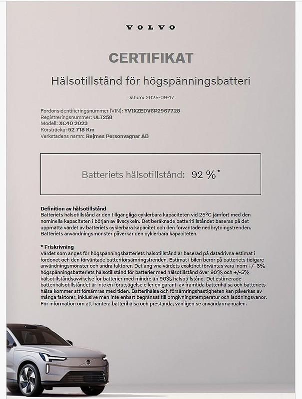 Begagnad Volvo XC40 Ultimate 154 kW (210 HK) 2022 Grön SUV