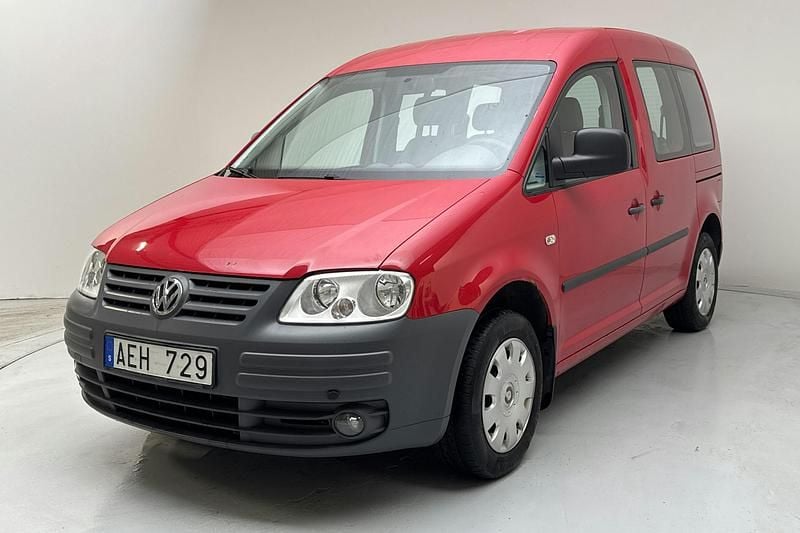 Röd Begagnad 2007 VW Caddy Life Minibuss | 46 000 kr (Marknadspris) - Bild 1/4