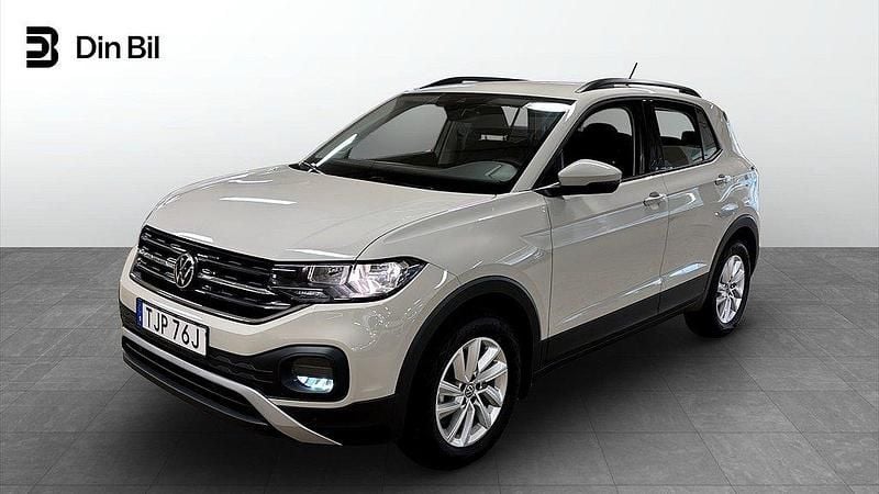 Grå (ascot grey) Begagnad 2022 VW T-Cross Comfortline SUV | 194 800 kr (Marknadspris) - Bild 1/4