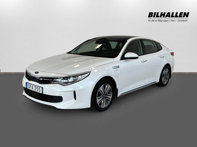 Vit Begagnad 2016 Kia Optima Hybrid 2 Sedan | 199 900 kr (Lite dyr) - Bild 1/4