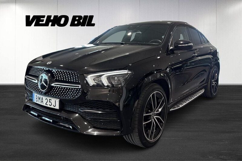 Svart Begagnad 2021 Mercedes GLE350e AMG Sportkupé | 749 900 kr (Bra pris) - Bild 1/4