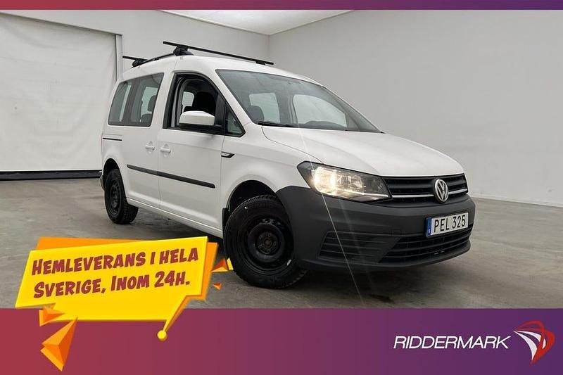 Vit Begagnad 2017 VW Caddy Life Minibuss | 164 800 kr - Bild 1/3