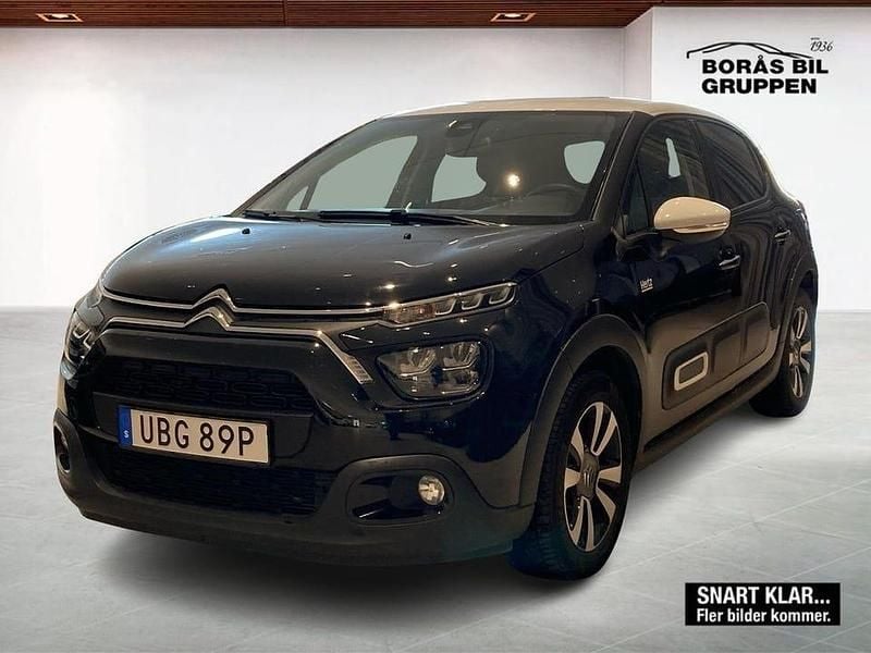 Svart Begagnad 2023 Citroën C3 PureTech Halvkombi | 149 000 kr (Marknadspris) - Bild 1/2