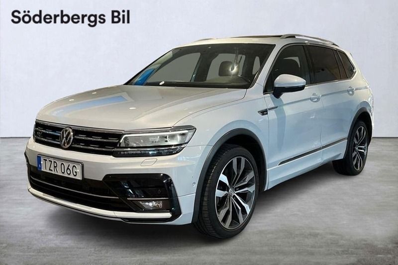 Vit Begagnad 2018 VW Tiguan Allspace R-line SUV | 289 500 kr (Lite dyr) - Bild 1/4