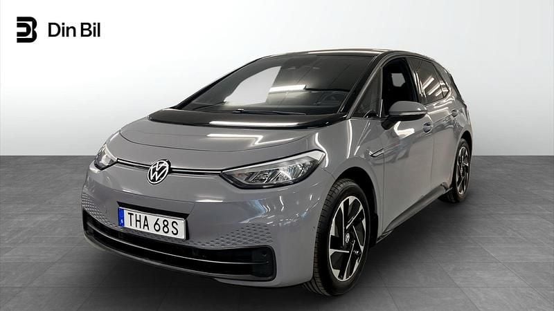Begagnad VW ID.3 Pro 150 kW (204 HK) 2023 Moonstone grey black Halvkombi