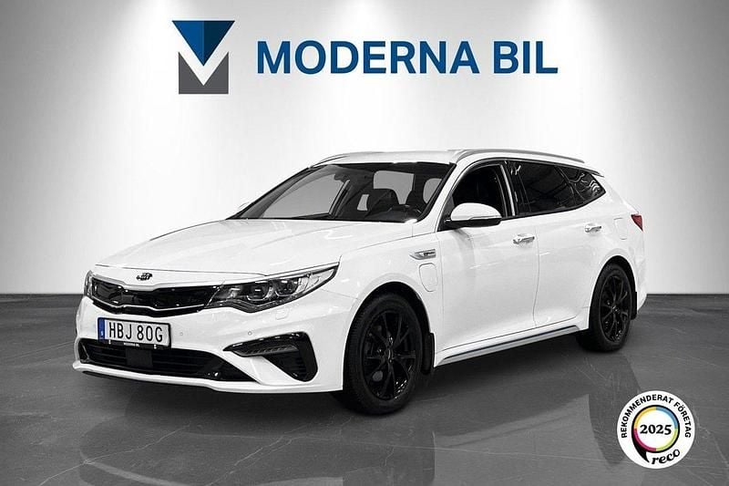 Vit Begagnad 2019 Kia Optima Hybrid 2 Sedan | 164 700 kr (Bra pris) - Bild 1/4