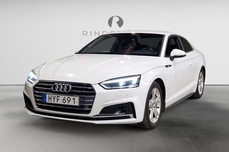 Vit Begagnad 2018 Audi A5 S-Line Sportkupé | 244 900 kr (Bra pris) - Bild 1/3